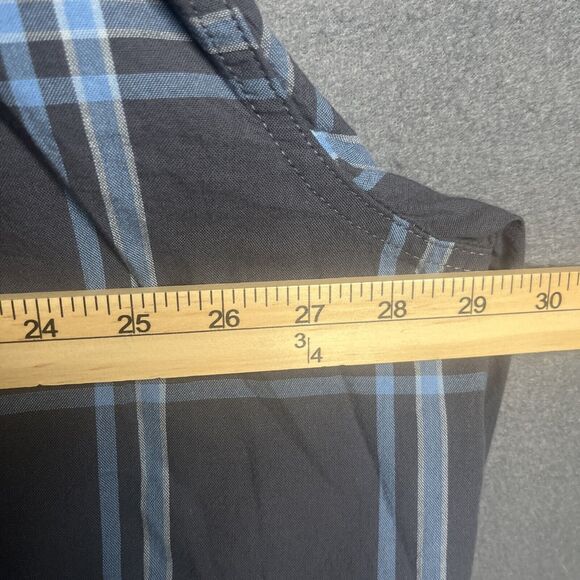 Carhartt Plaid Loose Fit Button Down Blue Workwear Long Sleeve Outdoors 2XL - Picture 6 of 8